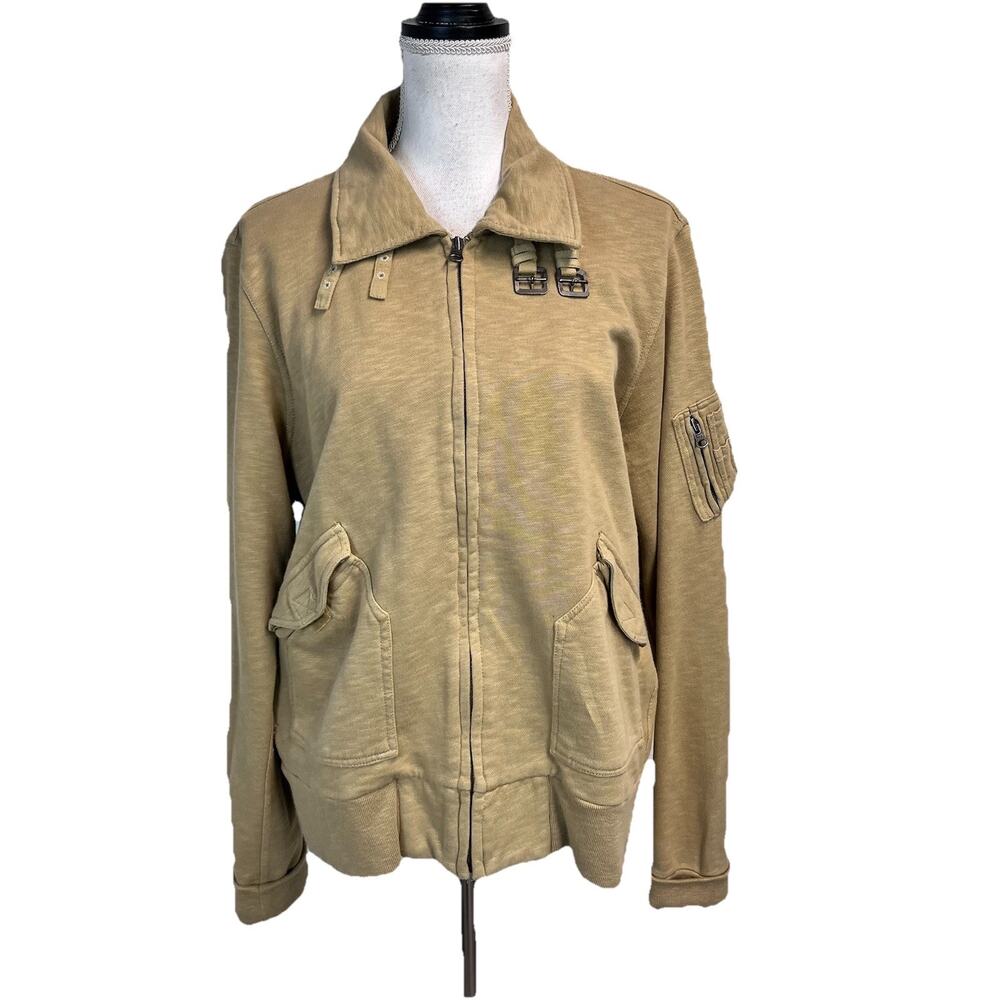 Denim & Supply Ralph Lauren Full Zip Front Utility Jacket sz Extra Large Brown